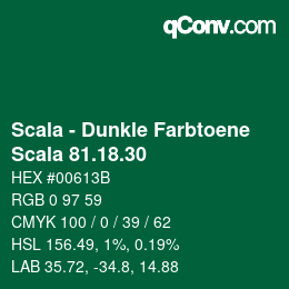 Código de color: Scala - Dunkle Farbtoene - Scala 81.18.30 | qconv.com