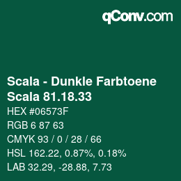 Código de color: Scala - Dunkle Farbtoene - Scala 81.18.33 | qconv.com