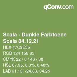 カラーコード: Scala - Dunkle Farbtoene - Scala 84.12.21 | qconv.com