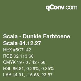 カラーコード: Scala - Dunkle Farbtoene - Scala 84.12.27 | qconv.com