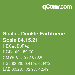 カラーコード: Scala - Dunkle Farbtoene - Scala 84.15.21 | qconv.com