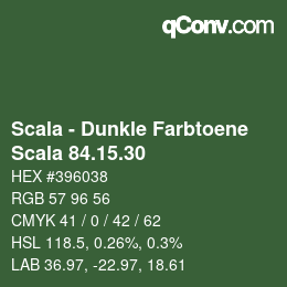Código de color: Scala - Dunkle Farbtoene - Scala 84.15.30 | qconv.com