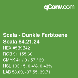 颜色代码: Scala - Dunkle Farbtoene - Scala 84.21.24 | qconv.com