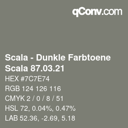 カラーコード: Scala - Dunkle Farbtoene - Scala 87.03.21 | qconv.com