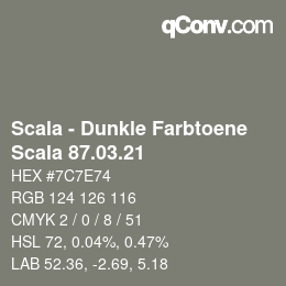 Color code: Scala - Dunkle Farbtoene - Scala 87.03.21 | qconv.com