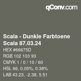 カラーコード: Scala - Dunkle Farbtoene - Scala 87.03.24 | qconv.com