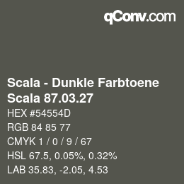 Color code: Scala - Dunkle Farbtoene - Scala 87.03.27 | qconv.com