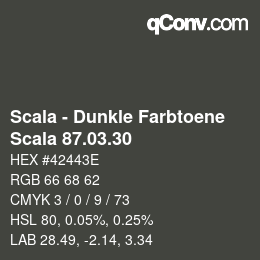 Farbcode: Scala - Dunkle Farbtoene - Scala 87.03.30 | qconv.com