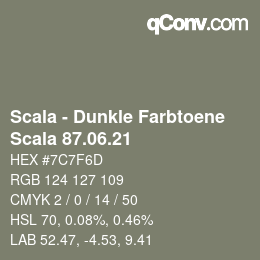 カラーコード: Scala - Dunkle Farbtoene - Scala 87.06.21 | qconv.com