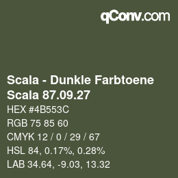 カラーコード: Scala - Dunkle Farbtoene - Scala 87.09.27 | qconv.com