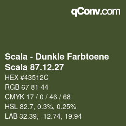 カラーコード: Scala - Dunkle Farbtoene - Scala 87.12.27 | qconv.com