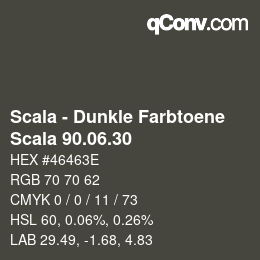 颜色代码: Scala - Dunkle Farbtoene - Scala 90.06.30 | qconv.com