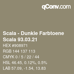 Farbcode: Scala - Dunkle Farbtoene - Scala 93.03.21 | qconv.com