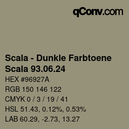 颜色代码: Scala - Dunkle Farbtoene - Scala 93.06.24 | qconv.com