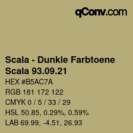 カラーコード: Scala - Dunkle Farbtoene - Scala 93.09.21 | qconv.com