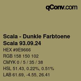 颜色代码: Scala - Dunkle Farbtoene - Scala 93.09.24 | qconv.com