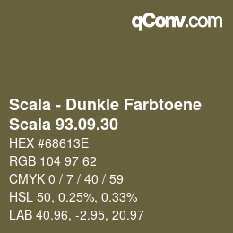 カラーコード: Scala - Dunkle Farbtoene - Scala 93.09.30 | qconv.com