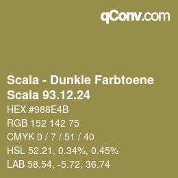 カラーコード: Scala - Dunkle Farbtoene - Scala 93.12.24 | qconv.com