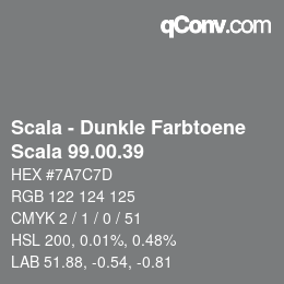 Code couleur: Scala - Dunkle Farbtoene - Scala 99.00.39 | qconv.com