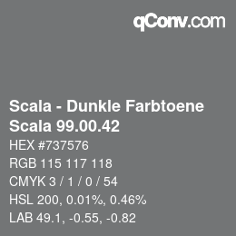 Code couleur: Scala - Dunkle Farbtoene - Scala 99.00.42 | qconv.com