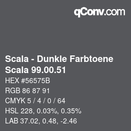 Color code: Scala - Dunkle Farbtoene - Scala 99.00.51 | qconv.com