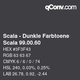 Color code: Scala - Dunkle Farbtoene - Scala 99.00.60 | qconv.com