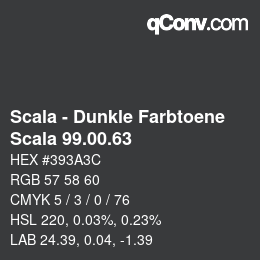 Código de color: Scala - Dunkle Farbtoene - Scala 99.00.63 | qconv.com