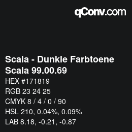カラーコード: Scala - Dunkle Farbtoene - Scala 99.00.69 | qconv.com