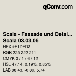 颜色代码: Scala - Fassade und Detail - Scala 03.03.06 | qconv.com