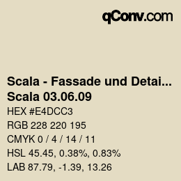 颜色代码: Scala - Fassade und Detail - Scala 03.06.09 | qconv.com