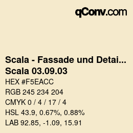 颜色代码: Scala - Fassade und Detail - Scala 03.09.03 | qconv.com