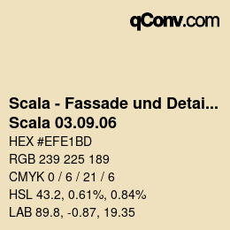 颜色代码: Scala - Fassade und Detail - Scala 03.09.06 | qconv.com