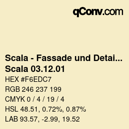 颜色代码: Scala - Fassade und Detail - Scala 03.12.01 | qconv.com