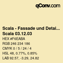 颜色代码: Scala - Fassade und Detail - Scala 03.12.03 | qconv.com
