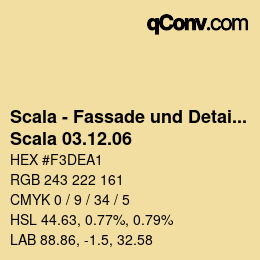 颜色代码: Scala - Fassade und Detail - Scala 03.12.06 | qconv.com