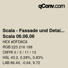 颜色代码: Scala - Fassade und Detail - Scala 06.06.06 | qconv.com