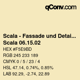 颜色代码: Scala - Fassade und Detail - Scala 06.15.02 | qconv.com