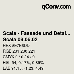 颜色代码: Scala - Fassade und Detail - Scala 09.06.02 | qconv.com