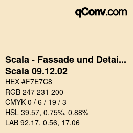 颜色代码: Scala - Fassade und Detail - Scala 09.12.02 | qconv.com