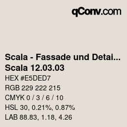 颜色代码: Scala - Fassade und Detail - Scala 12.03.03 | qconv.com