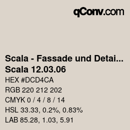 颜色代码: Scala - Fassade und Detail - Scala 12.03.06 | qconv.com