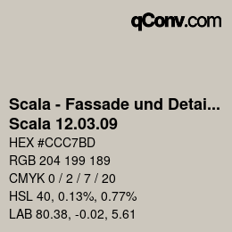 颜色代码: Scala - Fassade und Detail - Scala 12.03.09 | qconv.com