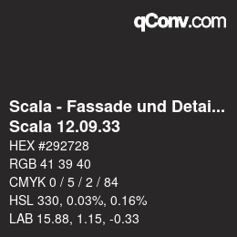 颜色代码: Scala - Fassade und Detail - Scala 12.09.33 | qconv.com