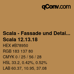 颜色代码: Scala - Fassade und Detail - Scala 12.13.18 | qconv.com