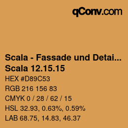 颜色代码: Scala - Fassade und Detail - Scala 12.15.15 | qconv.com