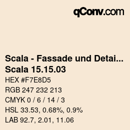 颜色代码: Scala - Fassade und Detail - Scala 15.15.03 | qconv.com