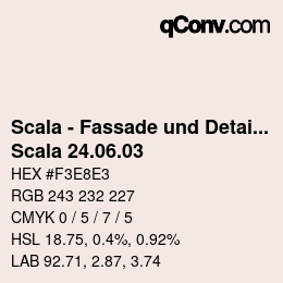 颜色代码: Scala - Fassade und Detail - Scala 24.06.03 | qconv.com