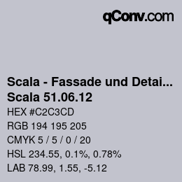 颜色代码: Scala - Fassade und Detail - Scala 51.06.12 | qconv.com