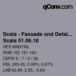 颜色代码: Scala - Fassade und Detail - Scala 51.06.18 | qconv.com