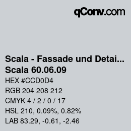 颜色代码: Scala - Fassade und Detail - Scala 60.06.09 | qconv.com